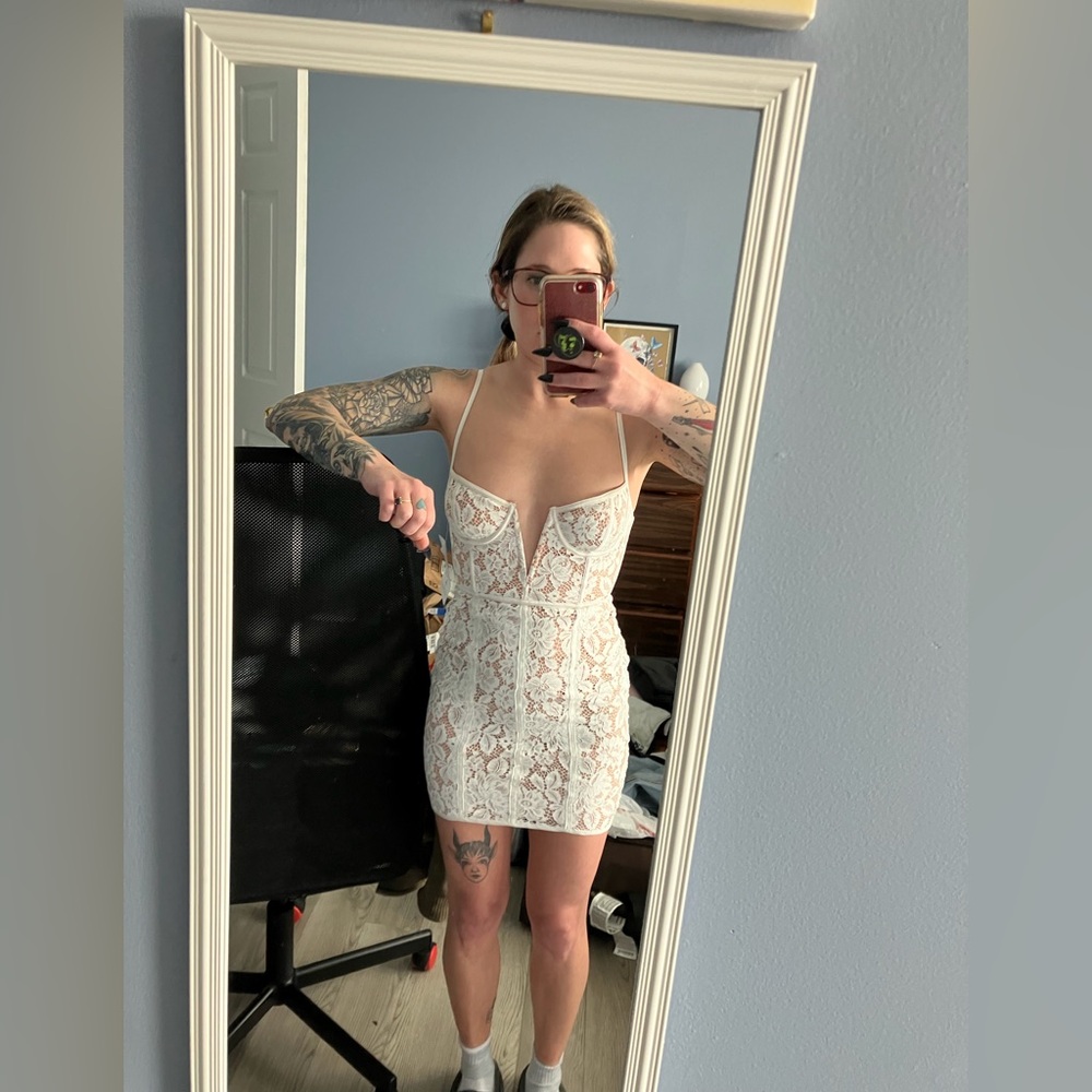 Free People x For Love & Lemons Julia Mini Dress - Picture 2 of 12